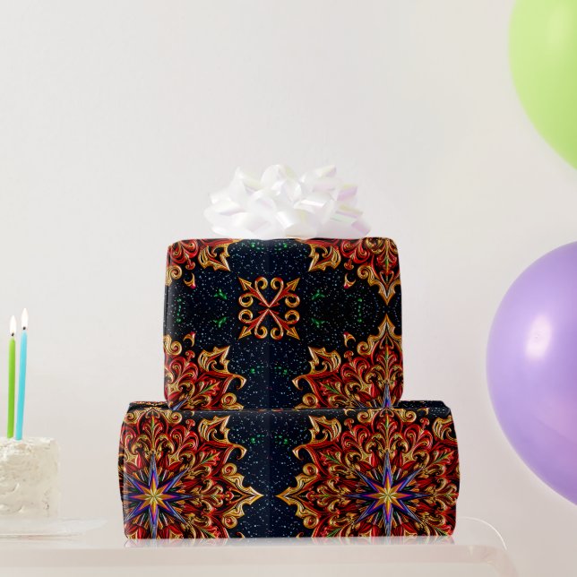 ~ Multicoloured Christmas Gifts ~  Wrapping Paper (Party Gifts)