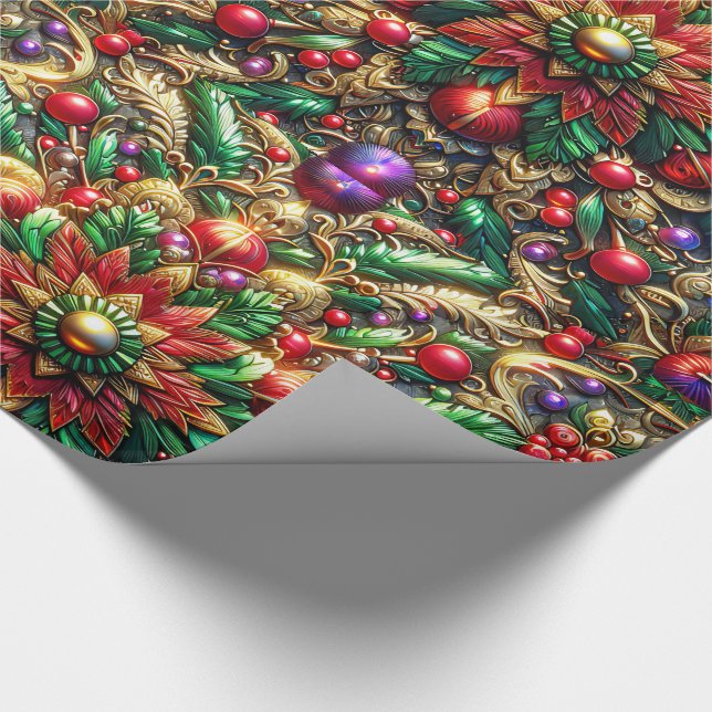 ~ Multicoloured Christmas Gifts ~  Wrapping Paper (Corner)
