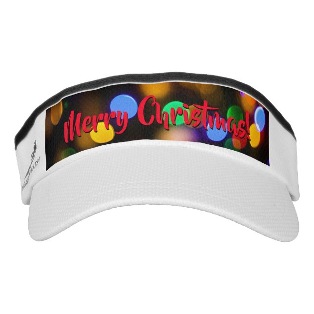 Multicoloured Christmas Lights. Add Text or Name. Visor (Front)