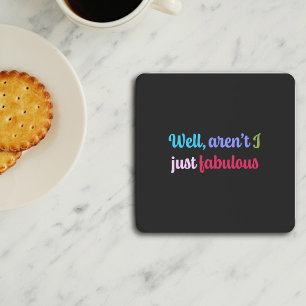 Multicoloured Cool Font and Sassy Saying Coaster
