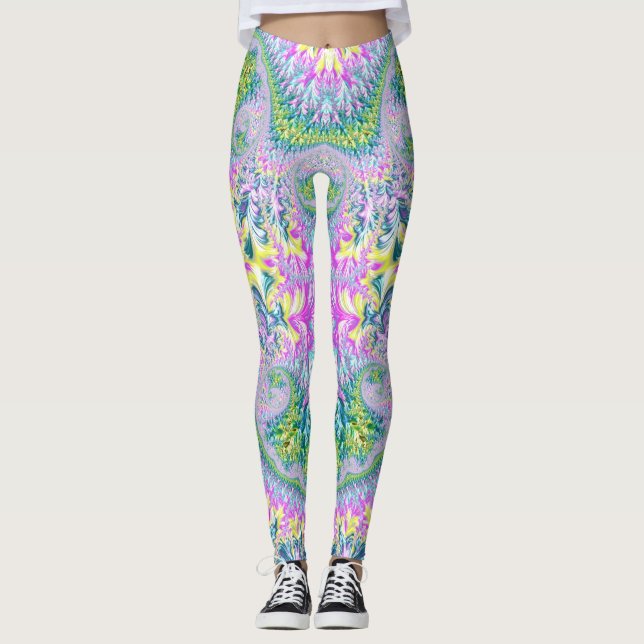 ~ Multicoloured Floral ~ Original  Leggings (Front)