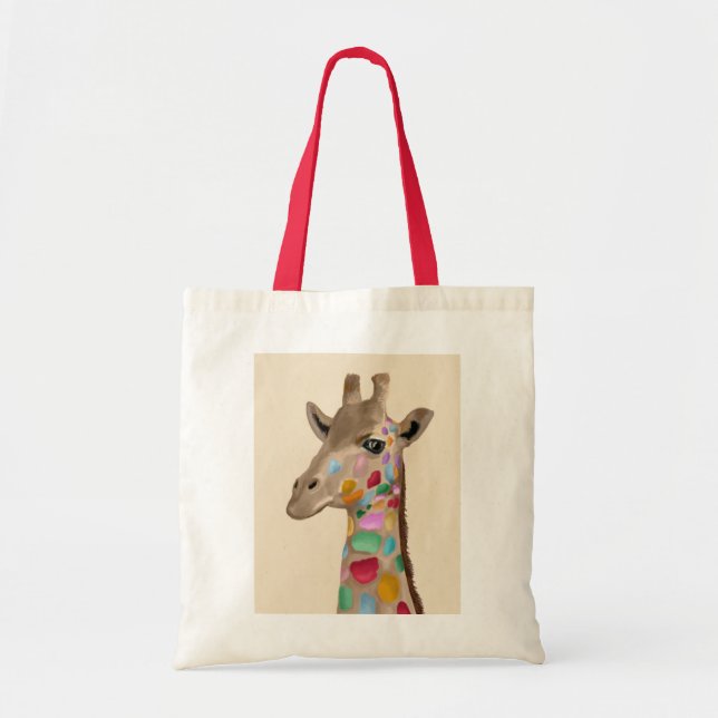 MultiColoured Giraffe Tote Bag (Front)