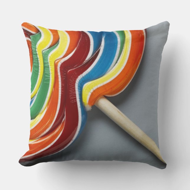 Multicoloured lollipop cushion (Front)