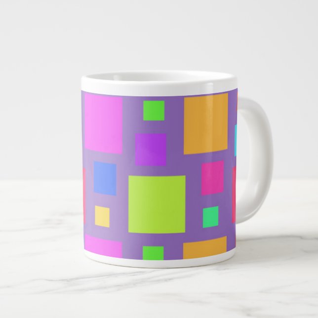 Multicoloured Squares 2011 Large Coffee Mug (Front Right)