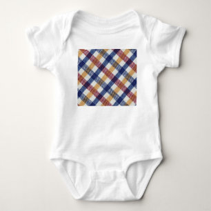 Multicoloured Tartan Pattern Baby Bodysuit