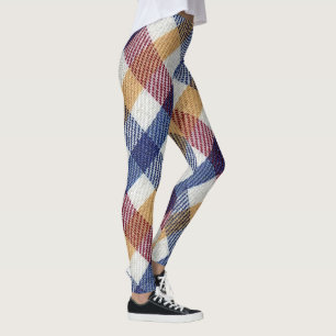 Multicoloured Tartan Pattern Leggings