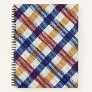 Multicoloured Tartan Pattern Notebook