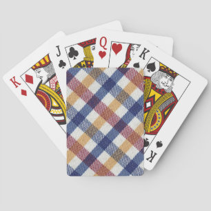 Multicoloured Tartan Pattern Playing Cards