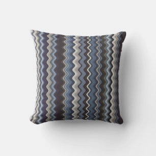 Multicoloured Wavy Pattern Cushion