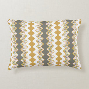 Multicoloured Wavy Pattern Decorative Cushion