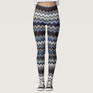 Multicoloured Wavy Pattern Leggings