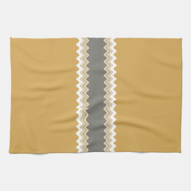 Multicoloured Wavy Tea Towel (Horizontal)
