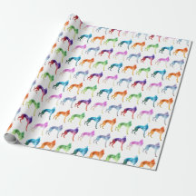 Multicoloured Whippet Waves Popart