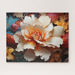 Multicolours 3D Flowers Jigsaw Puzzle