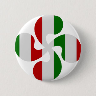 Multicouleurs crosses Basque 6 Cm Round Badge