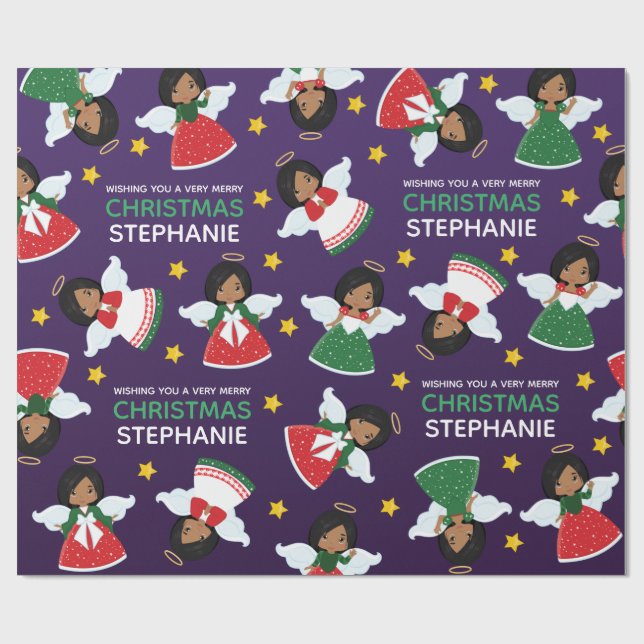 Multicultural Angel Wrapping Paper (Flat)