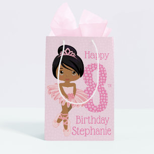 Multicultural Birthday Ballerina Medium Gift Bag