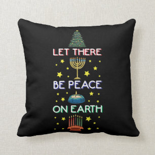 Multicultural Christmas Hanukkah Diwali Kwanzaa Cushion