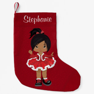 Multicultural Christmas Hip Hop Dancer Small Christmas Stocking