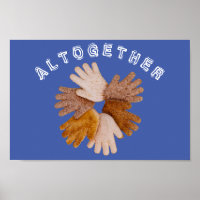 Multicultural hands circle concept made from toast