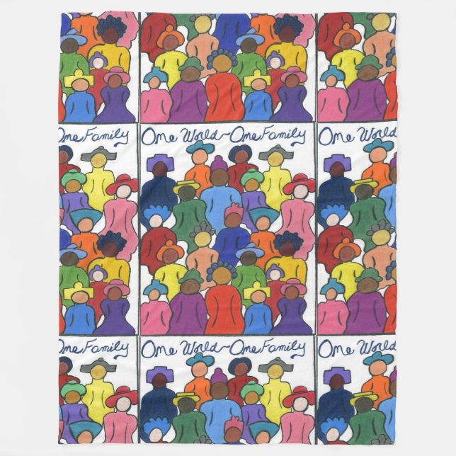Multicultural, Interracial, Diversity Blanket (Front)