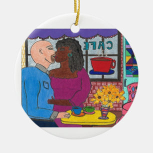 Multicultural Interracial Love Christmas Ornament