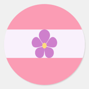 multigender pride flag classic round sticker