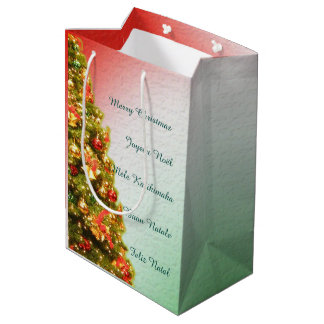 Multilangual christmas gift bag