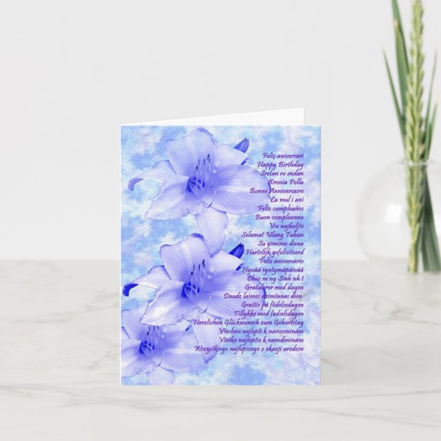 Multilingual Birthday Card (Front)