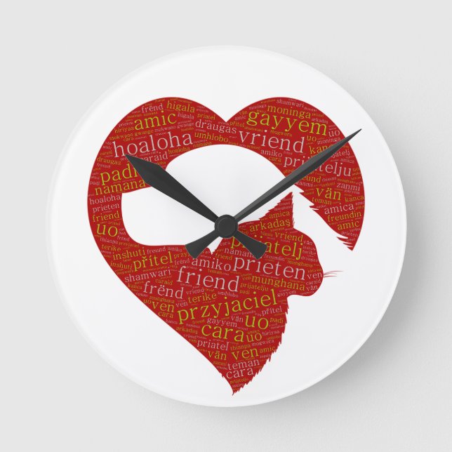 Multilingual Friendship Clock (Front)