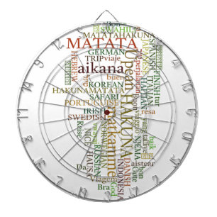 Multilingual Hakuna Matata Global Word Cloud Art Dartboard