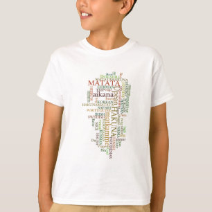 Multilingual Hakuna Matata Global Word Cloud Art T-Shirt