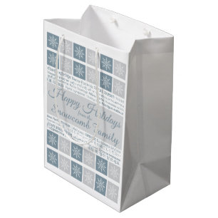 Multilingual “Happy Holidays” custom gift bag