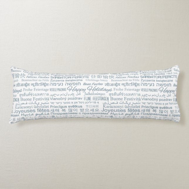 Multilingual “Happy Holidays” pillow (Front)