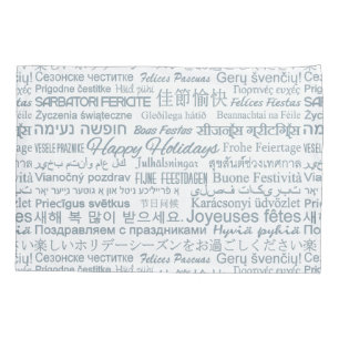 Multilingual “Happy Holidays” pillowcases