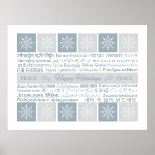 Multilingual Happy Holidays poster