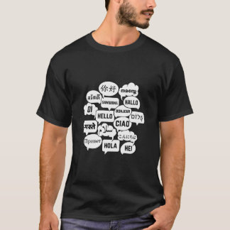 Multilingual Hello Polyglot Globetrotter Language  T-Shirt