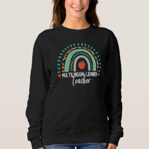 Multilingual Learner Teacher Leopard Rainbow Lingu Sweatshirt