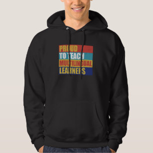 Multilingual Teacher ESOL Linguist Language ESL Te Hoodie