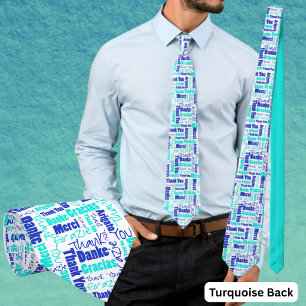 Multilingual Thank You Typography Collage Tie