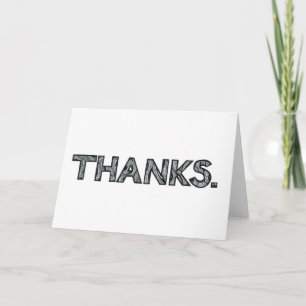 Multilingual "Thanks" Greeting Card   Customisable