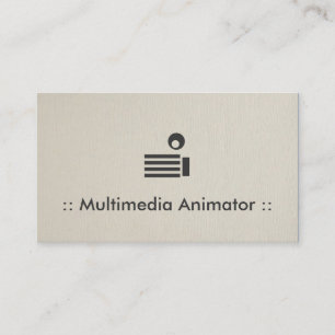 Multimedia Animator Simple Elegant Professional Business Card