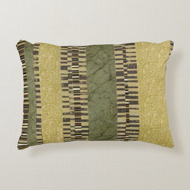 Multipatterned Panel Painting Decorative Cushion (Front)