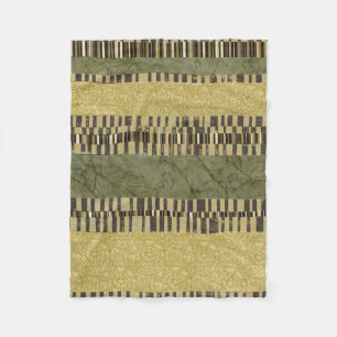 Multipatterned Panel Painting Fleece Blanket