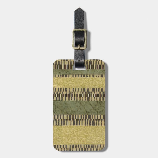 Multipatterned Panel Painting Luggage Tag (Front Vertical)