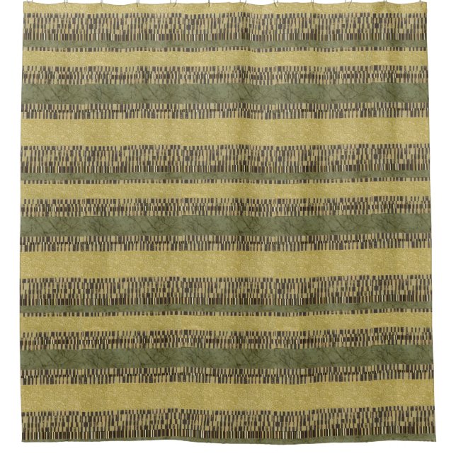 Multipatterned Panel Painting Shower Curtain (Front)