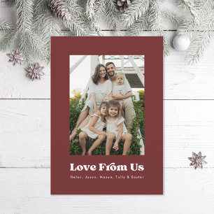 Multiphoto Love from Us Family Photo Holiday Card