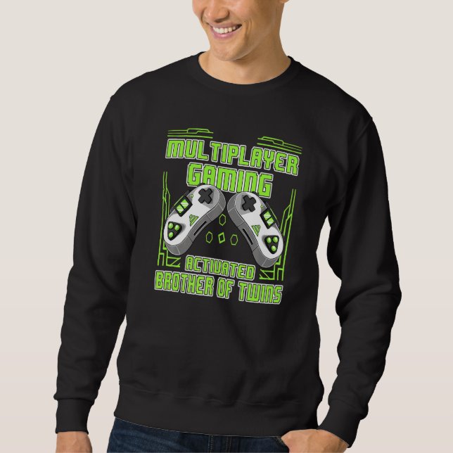 Multiplayer Gaming Brother Of Twins Video Gamer Me Sweatshirt (Front)