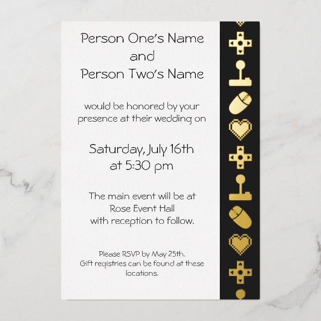 Multiplayer Mode in Black Foil Invitation (Front)