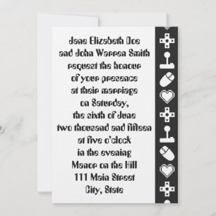 Multiplayer Mode in Black Wedding Invitation